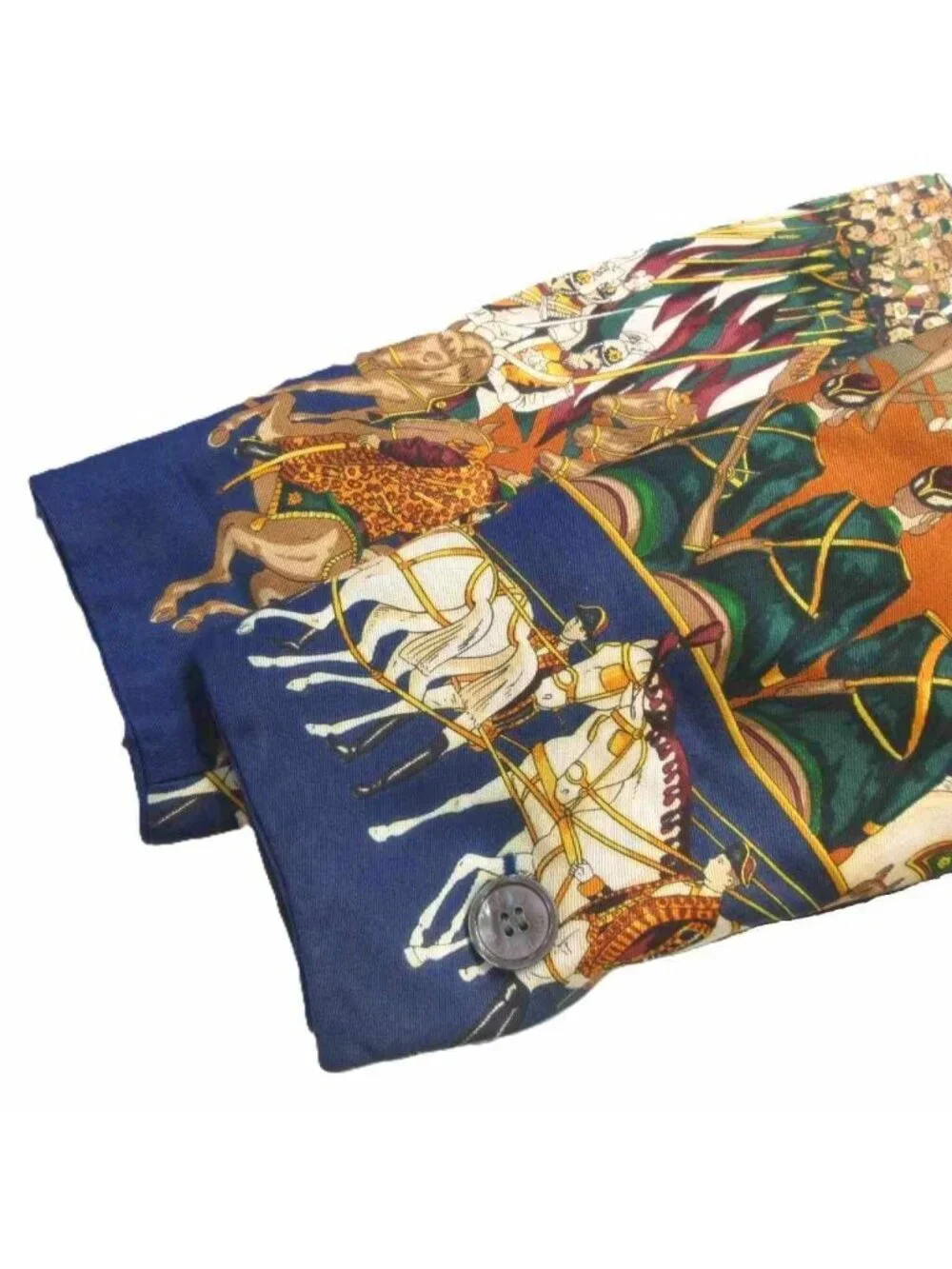 Hermes Vintage Tailored Jacket Scarf Pattern Grand Cortege a Moscou Fully Lined